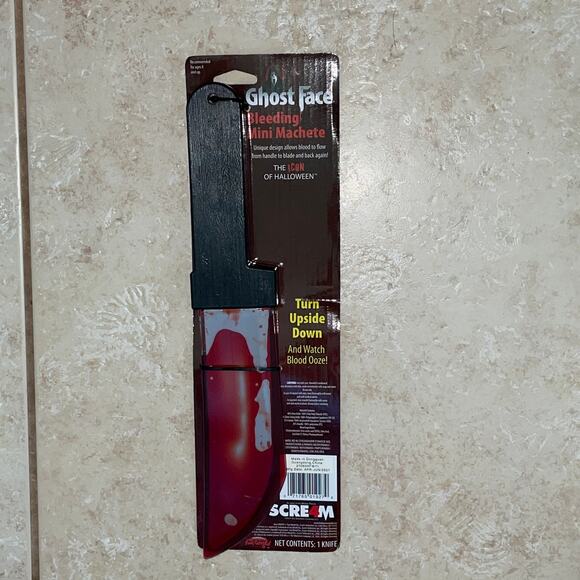 SCREAM 4 GHOST FACE BLOODY MINI MACHETE HORROR HALLOWEEN COSTUME PROP - Picture 1 of 3